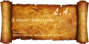 Lohner Adelinda névjegykártya